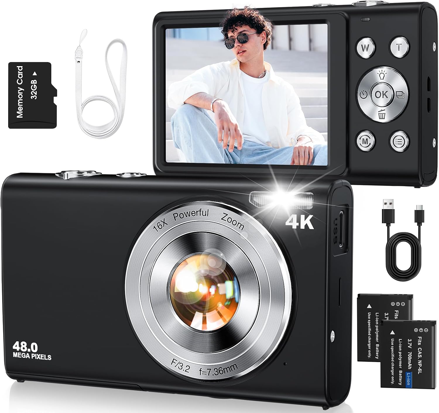 Detalle de 48MP 4K Vlogging Camera with 16X Zoom