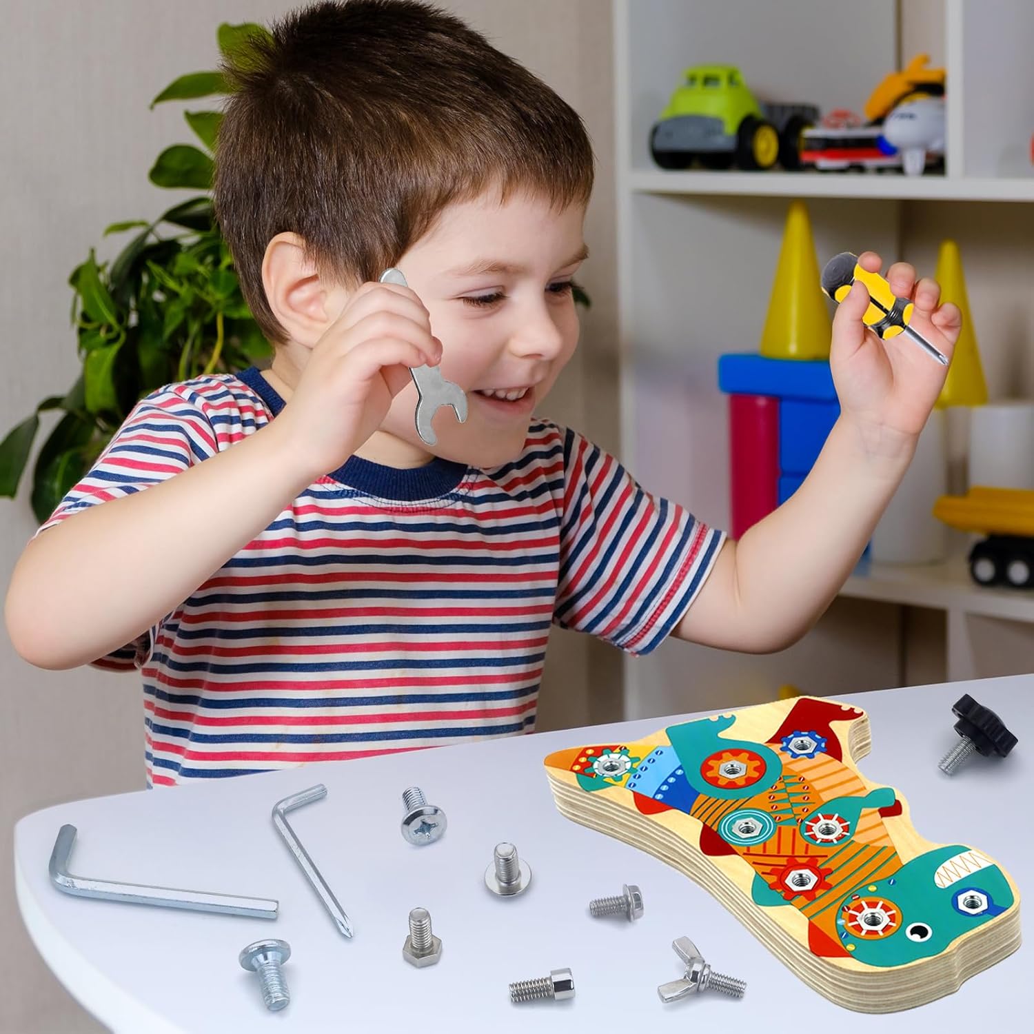 Thumbnail 6 de Liangding Montessori Busy Board Dino, ab 3 Jahren
