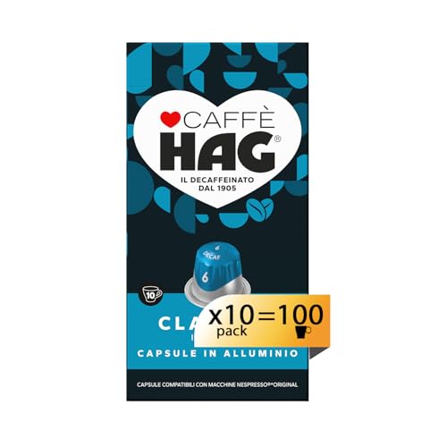 Detalle de Hag Capsule Espresso Decaffeinato Classico – 100 Capsule, Intensità 6
