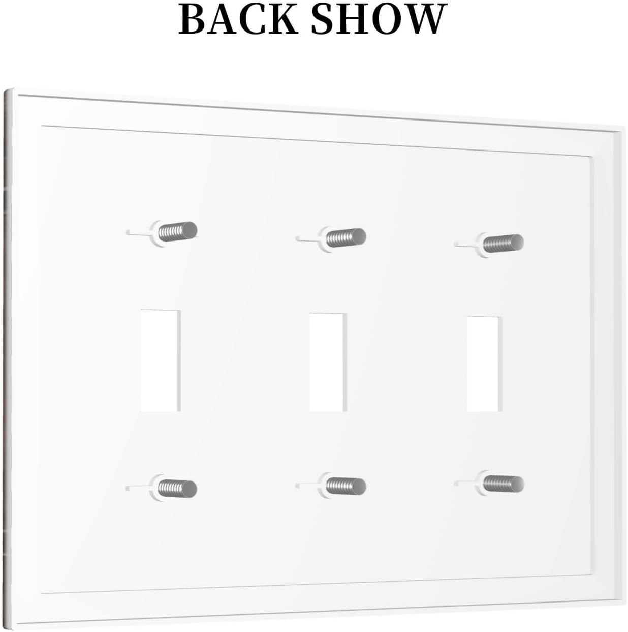 Detalle 2 de Yamxbfa Triple Toggle Switch Plate Polycarbonate