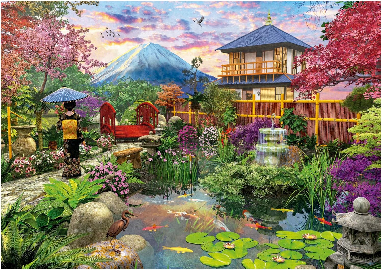 Thumbnail 1 de Puzzle Educa 1500 pièces Jardin Japonais (85 x 60 cm) dès 14 ans