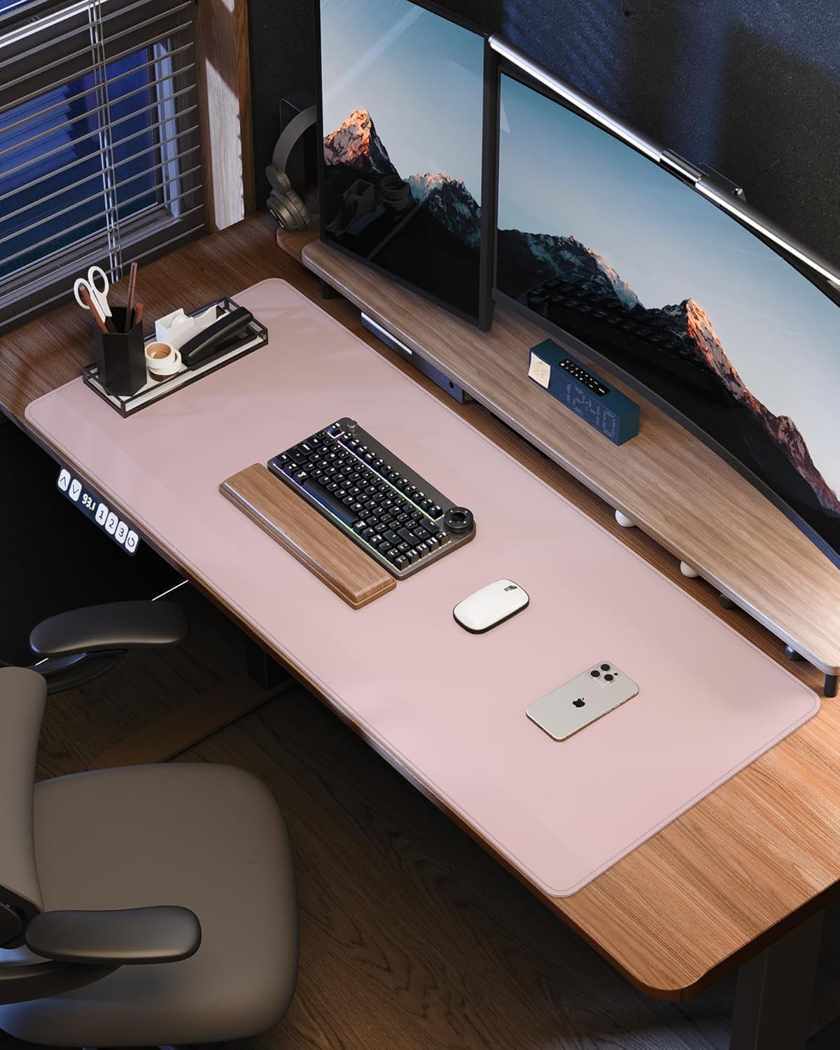 Thumbnail 5 de Leather Desk Pad Protector 48 x 24" desk mat 🖥️