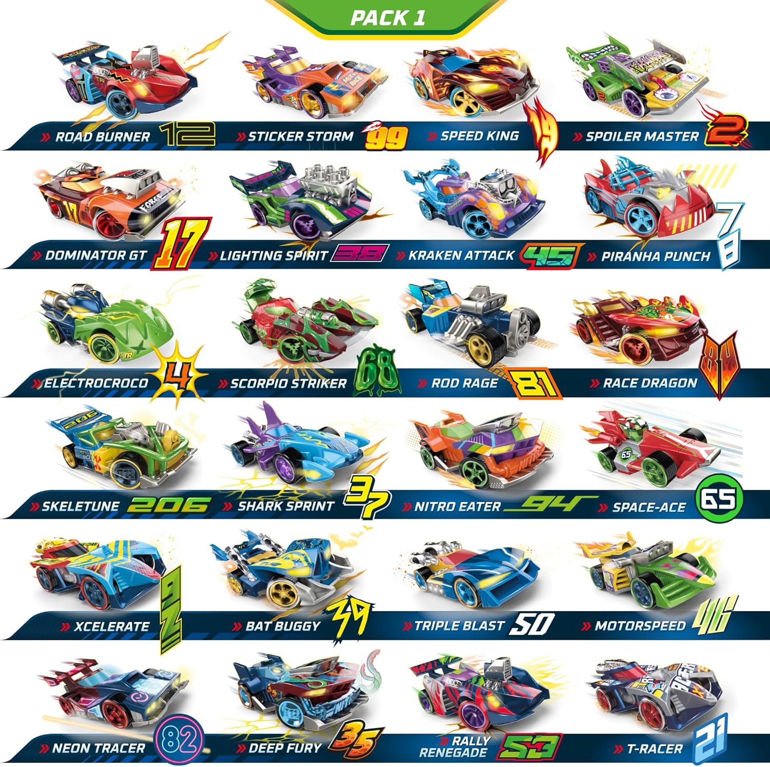 Detalle de T-Racers Mix ´N Race – Collection de 10 Voitures à Collectionner