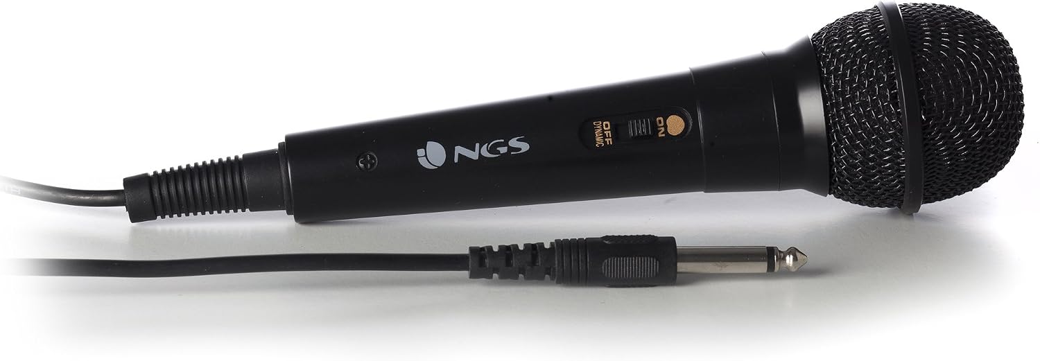 Detalle de NGS Singer Fire: Micrófono dinámico vocal con cable de 3 m para directo y karaoke