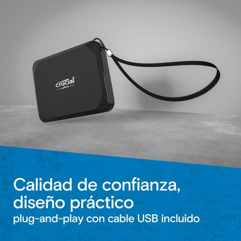 Detalle 2 de Crucial X9: Disco Externo SSD de 2TB con USB-C (negro)