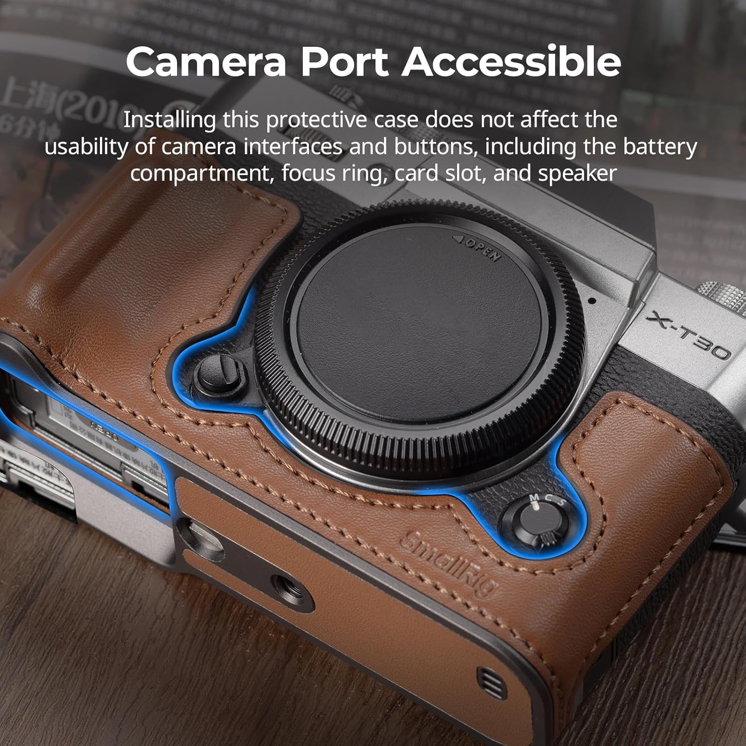 Detalle de SmallRig X-T30 III: Borsa semi-in pelle con tracolla per Fujifilm X-T30 / X-T30 II / X-T30 III