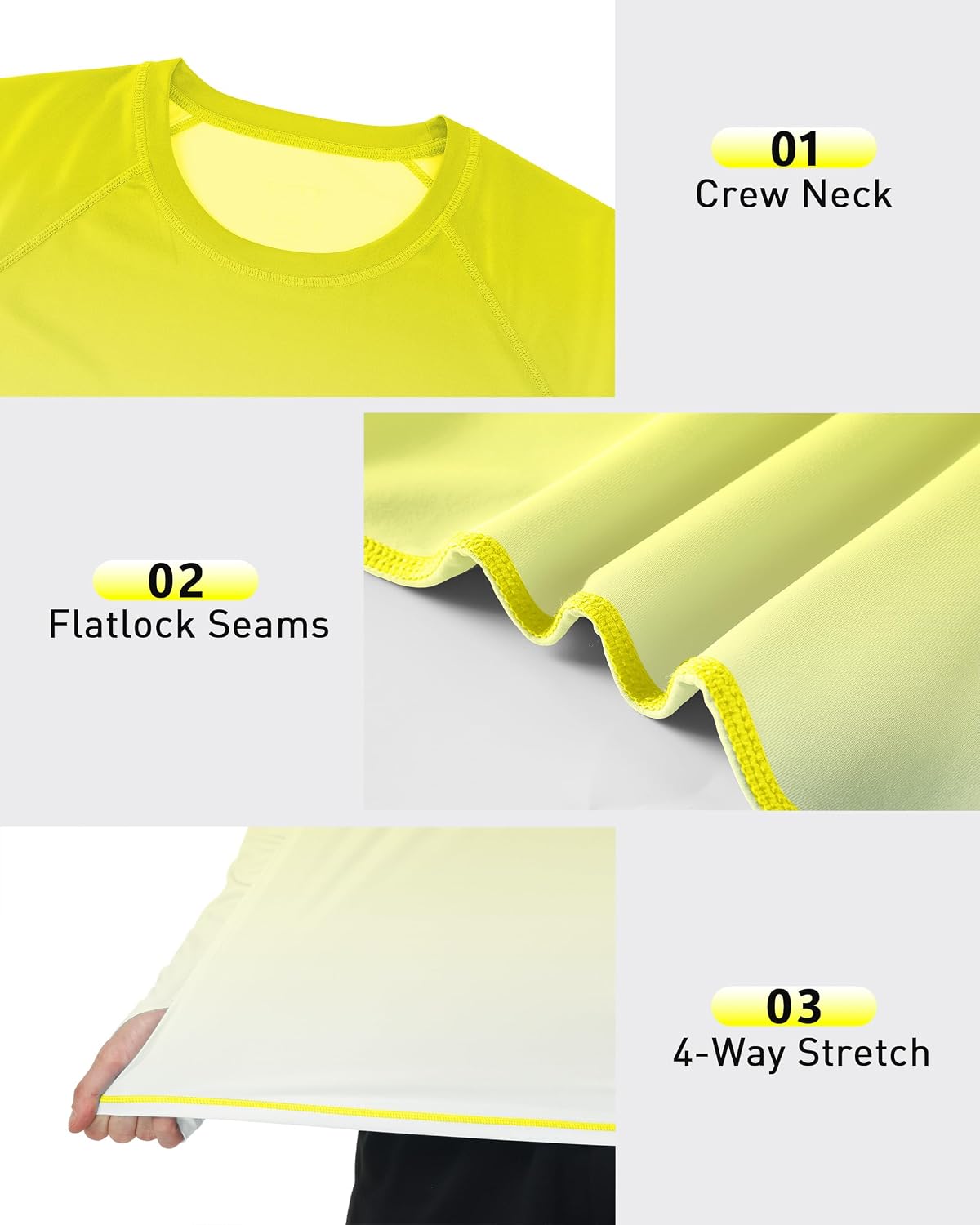 Detalle 2 de WISMBOX Men's Long Sleeve UV Swim Top with UPF 50+ Sun Protection