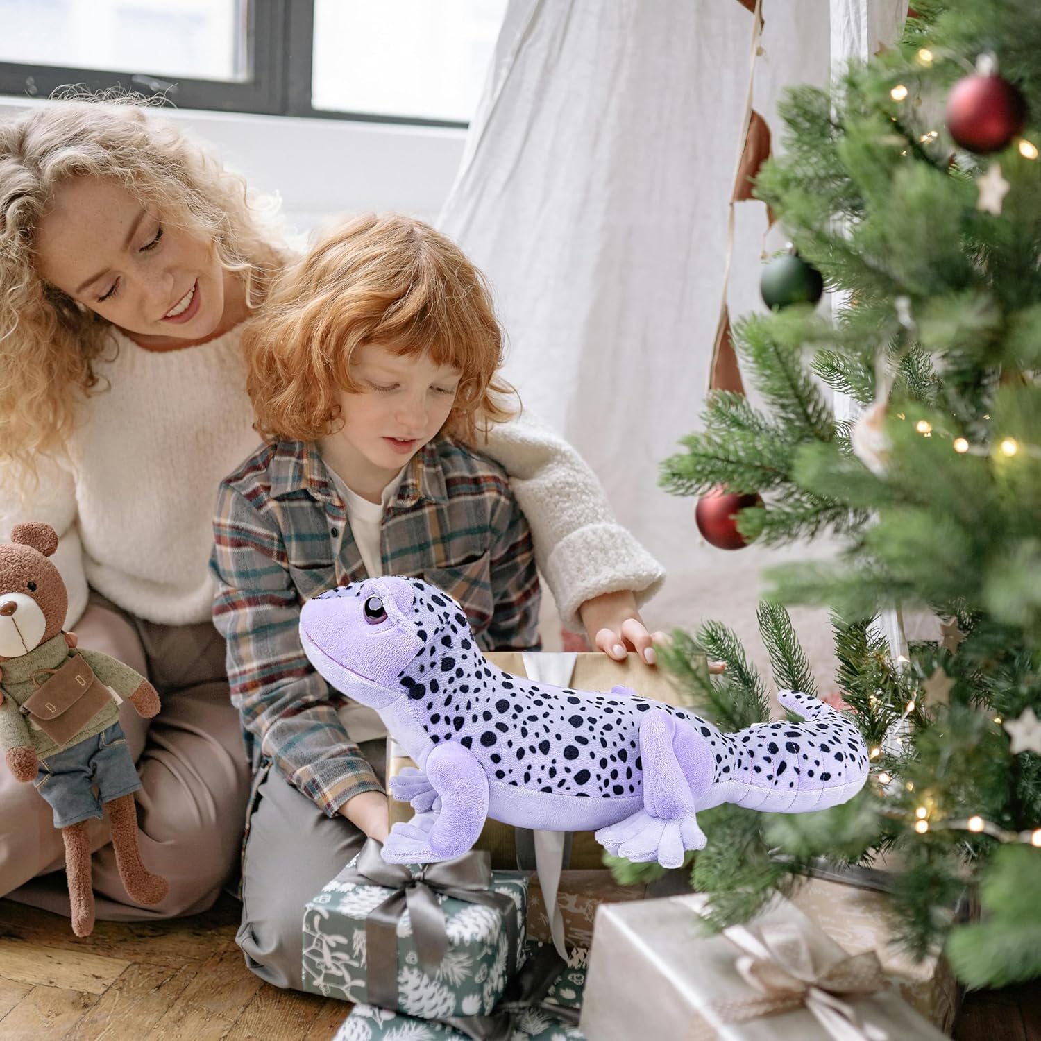Thumbnail 6 de Lilizzhoumax Gecko Plush Toy 40cm | Realistic, Super Soft Stuffed Gecko for Kids and Home Decor