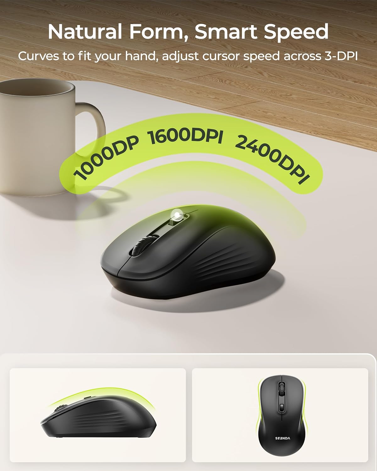 Thumbnail 3 de seenda COE200 Wireless Keyboard and Mouse 2400 DPI