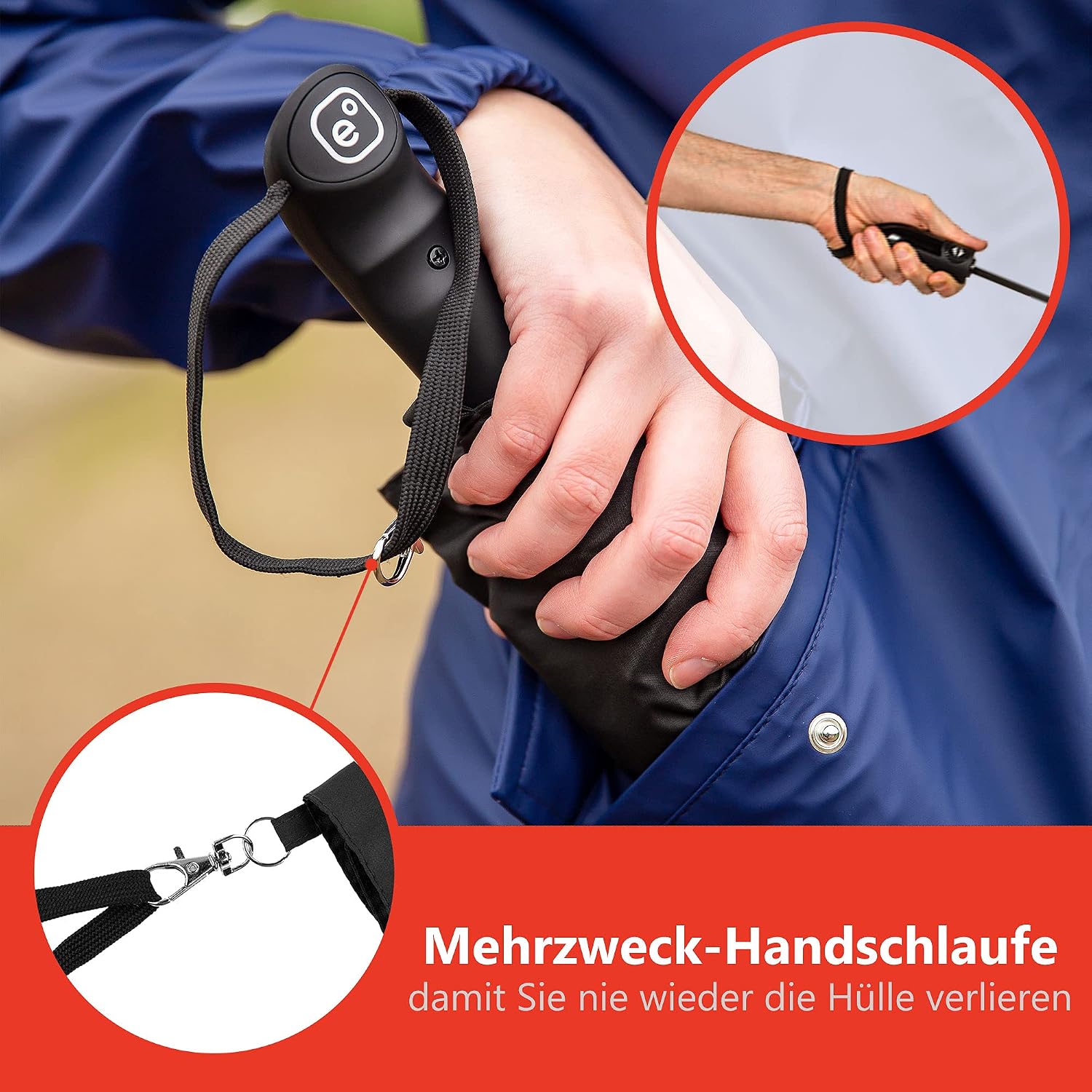 Detalle 1 de Ergonauts Regenschirm sturmfest 460 g