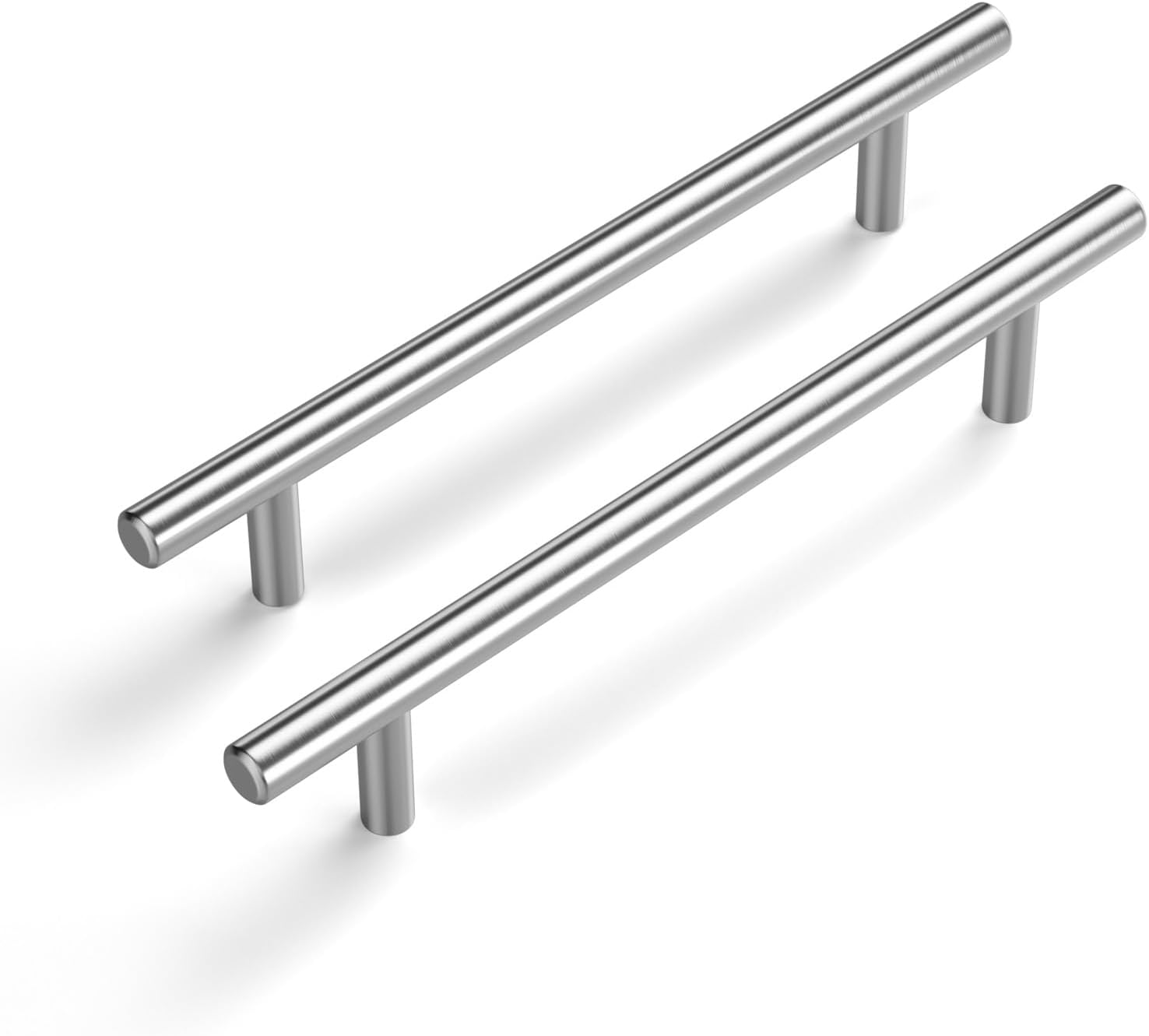 LONTAN 4 Kitchen Cupboard Handles, 160mm T-Shaped Stainless Steel Pulls (Pack of 4)
