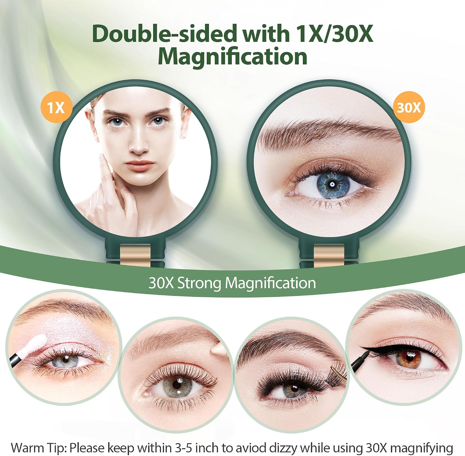 Detalle de B Beauty Planet Hand Mirror, 30X Magnification