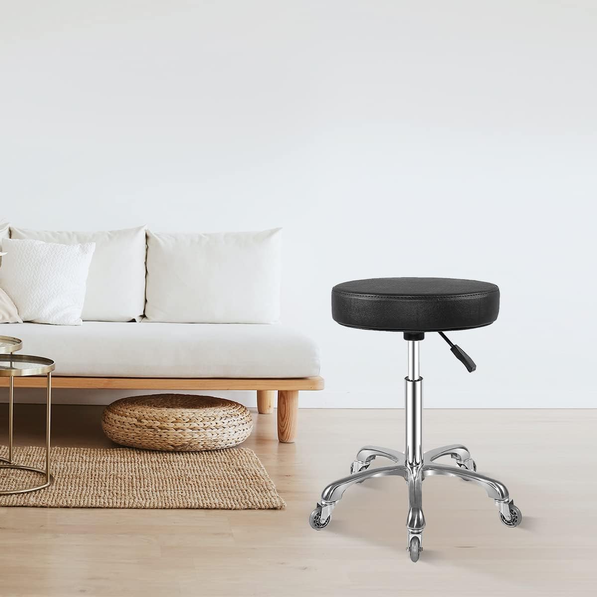 Detalle 2 de Ainilaily Rolling Stool with Wheels