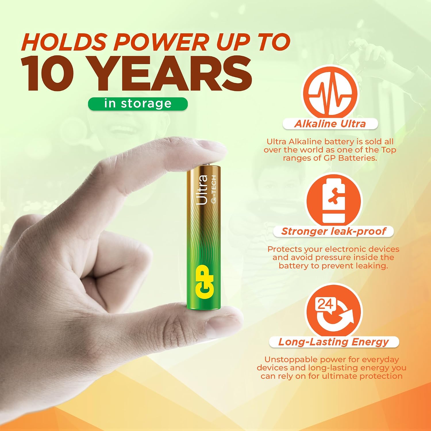 Detalle de GP Ultra Alkaline AAA Batteries 1.5V (80 Pack) – long-lasting, anti-leak for radios, cameras & alarms