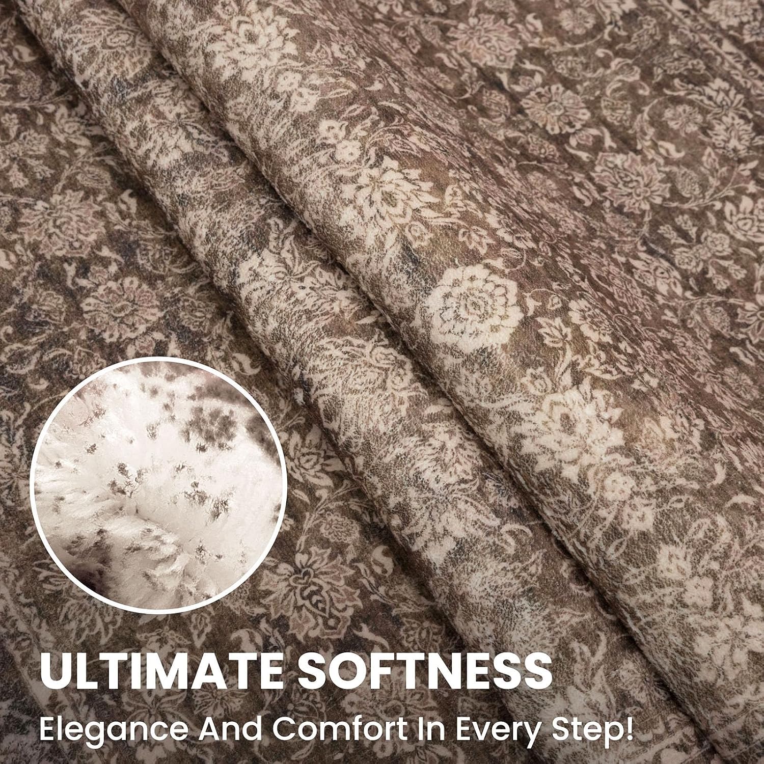 Thumbnail 6 de SIILOOM 2x5 Washable Rug in Rust Reddish Brown — A Soft, Slip-Resistant Small Area Rug for Entryways and Beyond
