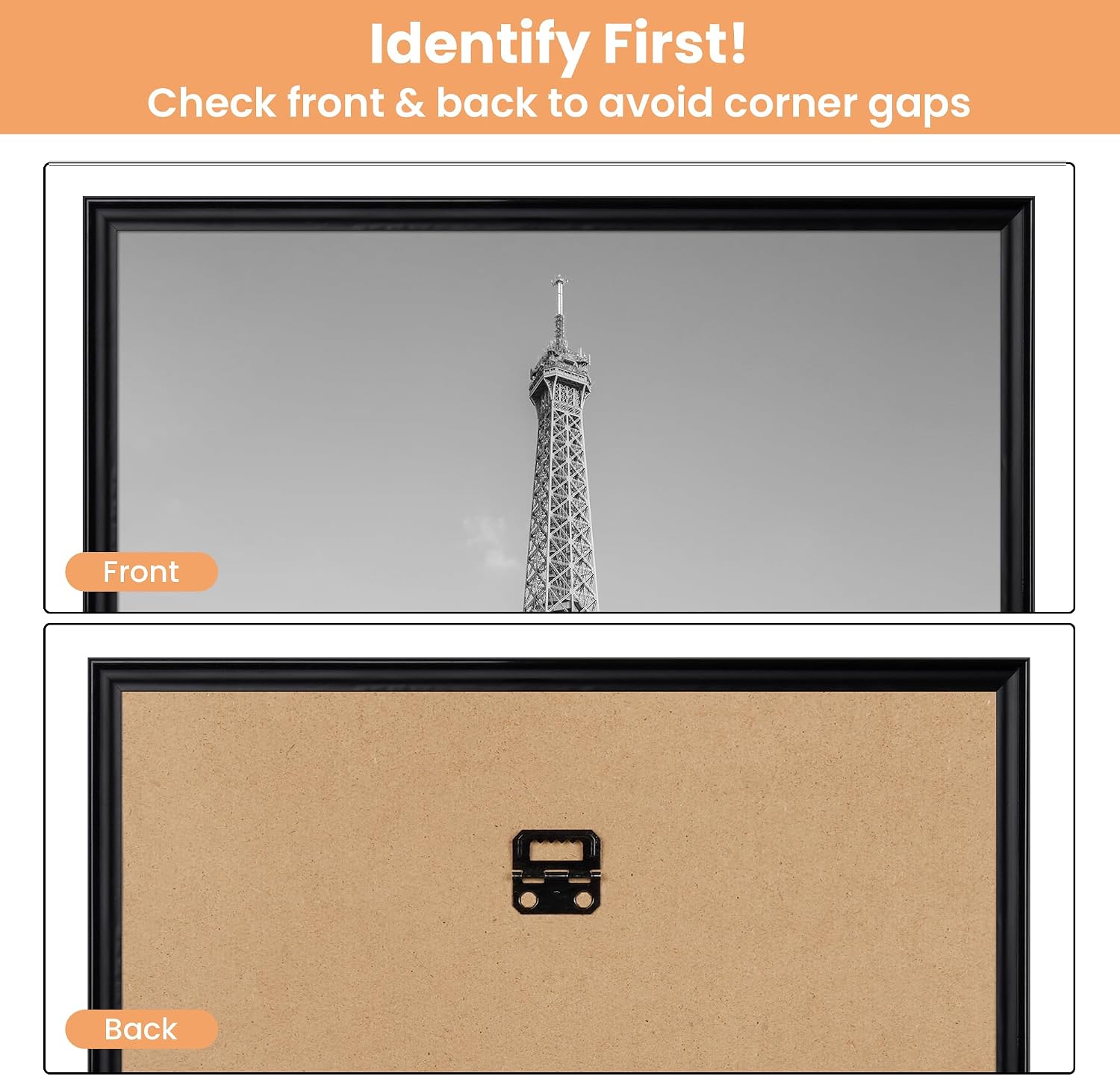 Thumbnail 6 de upsimples 11x27 Picture Frame Black 3 Pack — Scratch-Proof Frames with Slide-In Strips for Gallery Walls