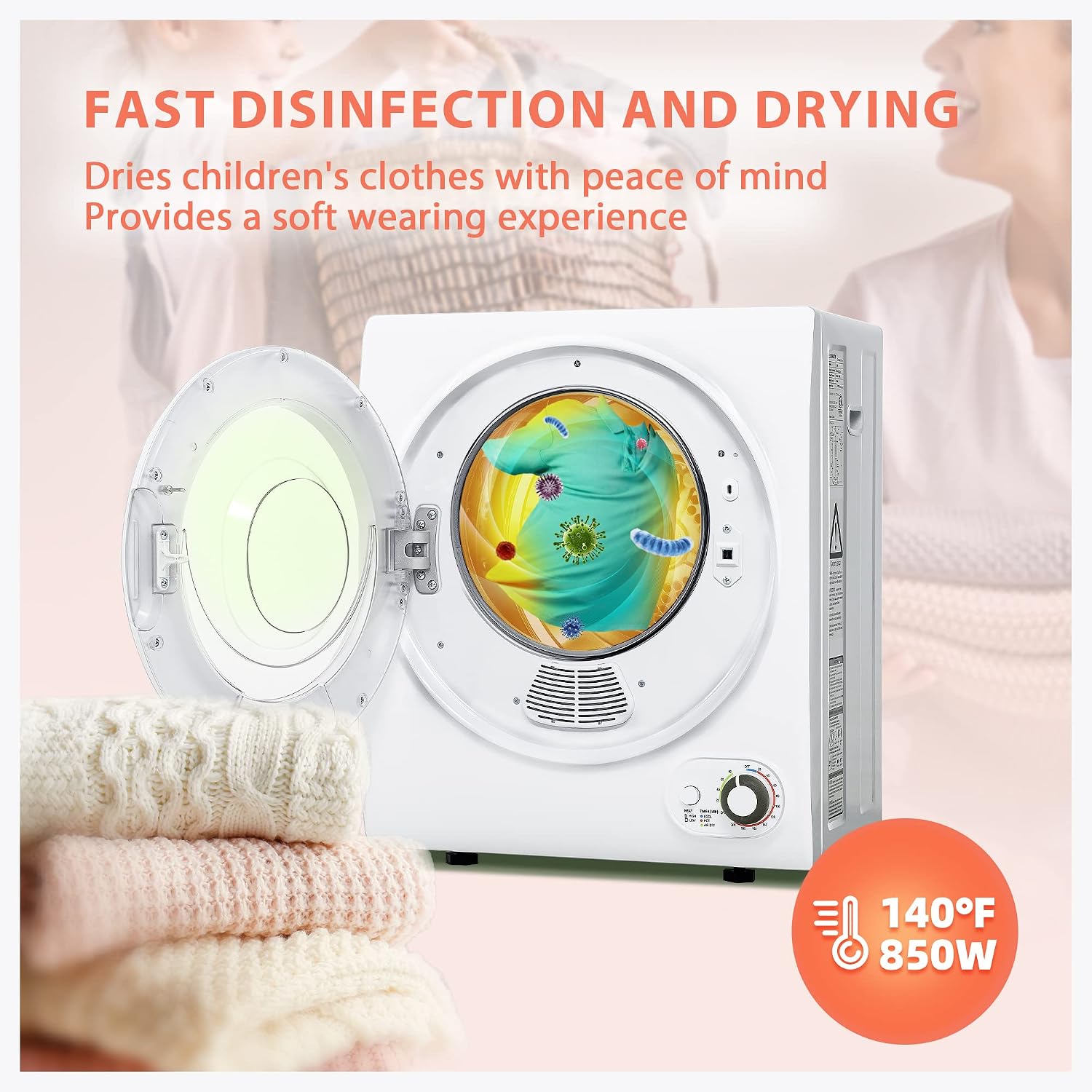 Detalle 2 de Euhomy Portable Dryer 1.5 cu ft