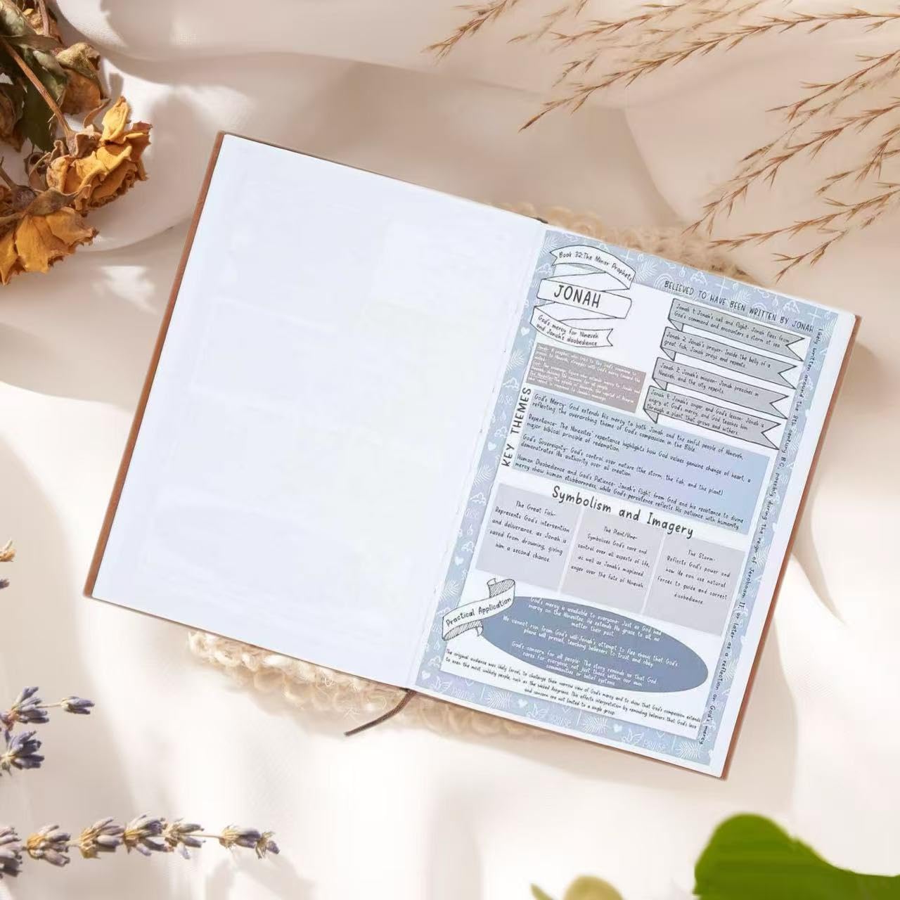 Detalle de Bziokal 66-Page Bible Study Guide and 365-Day Devotional Journal for Women, Brown