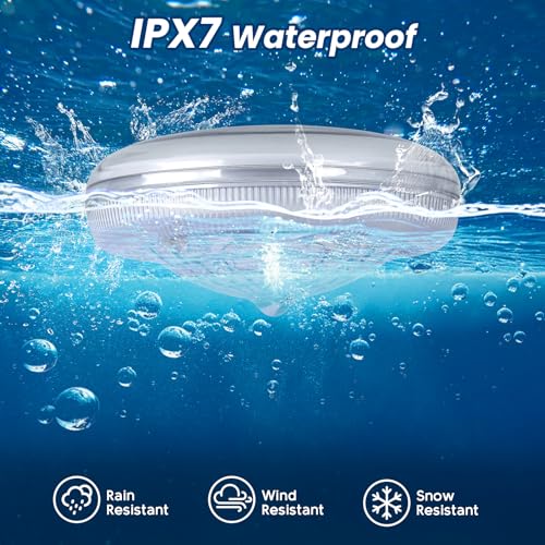 Detalle de INTERESTIME Luz Solar Piscina Flotantes RGB (Paquete de 2)