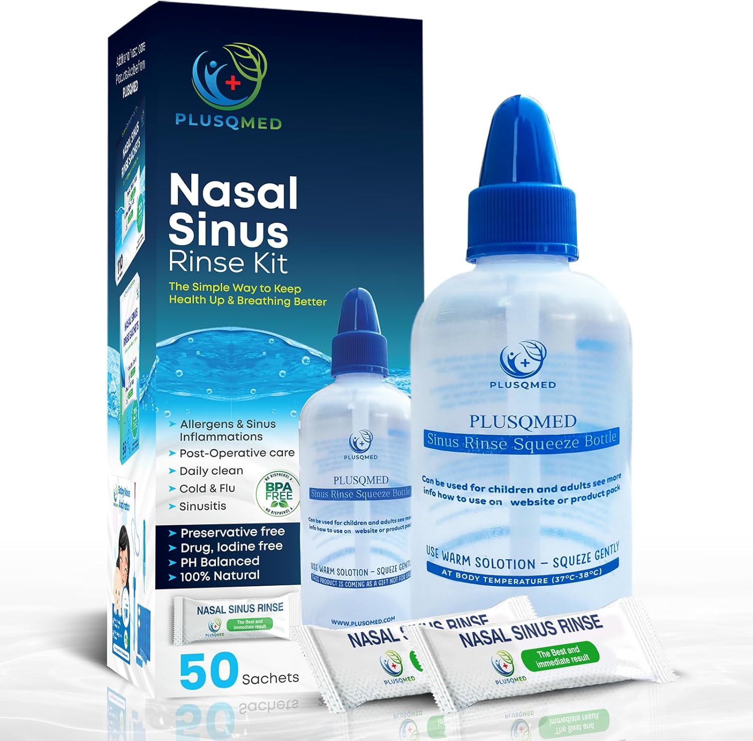 Thumbnail 5 de Plusqmed Kit risciacquo sinusale con 20 bustine di sale