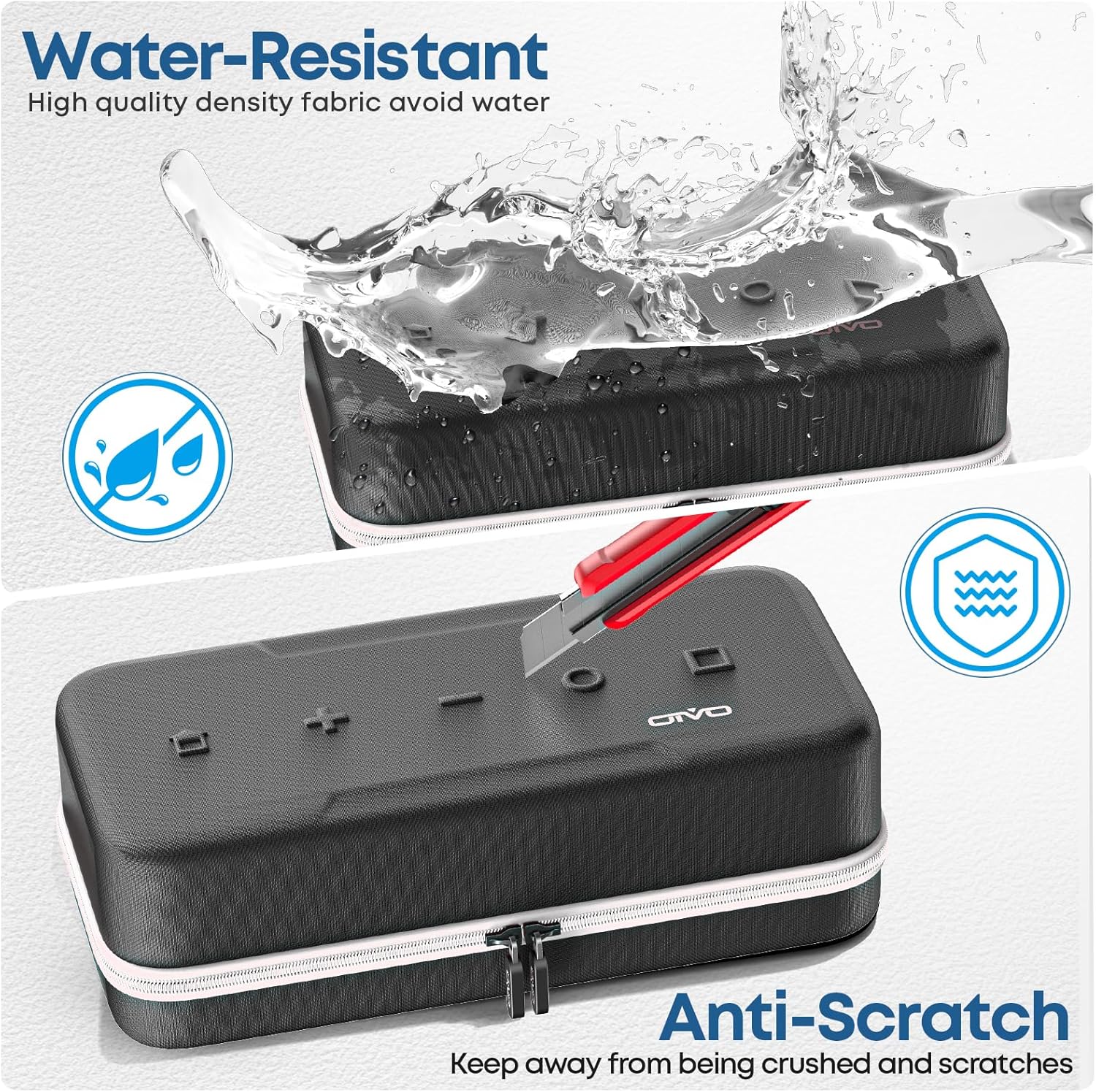 Thumbnail 6 de OIVO Switch 2 Tasche (große Tragetasche) für Nintendo Switch 2 – harte Hülle mit Platz für Joy-Con, Netzteil & bis zu 24 Spiele, Weiß