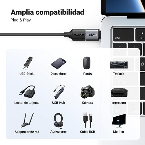 Thumbnail 4 de UGREEN Adaptador USB-C a USB-A 3.2 OTG (2 piezas) 10 Gbps, negro