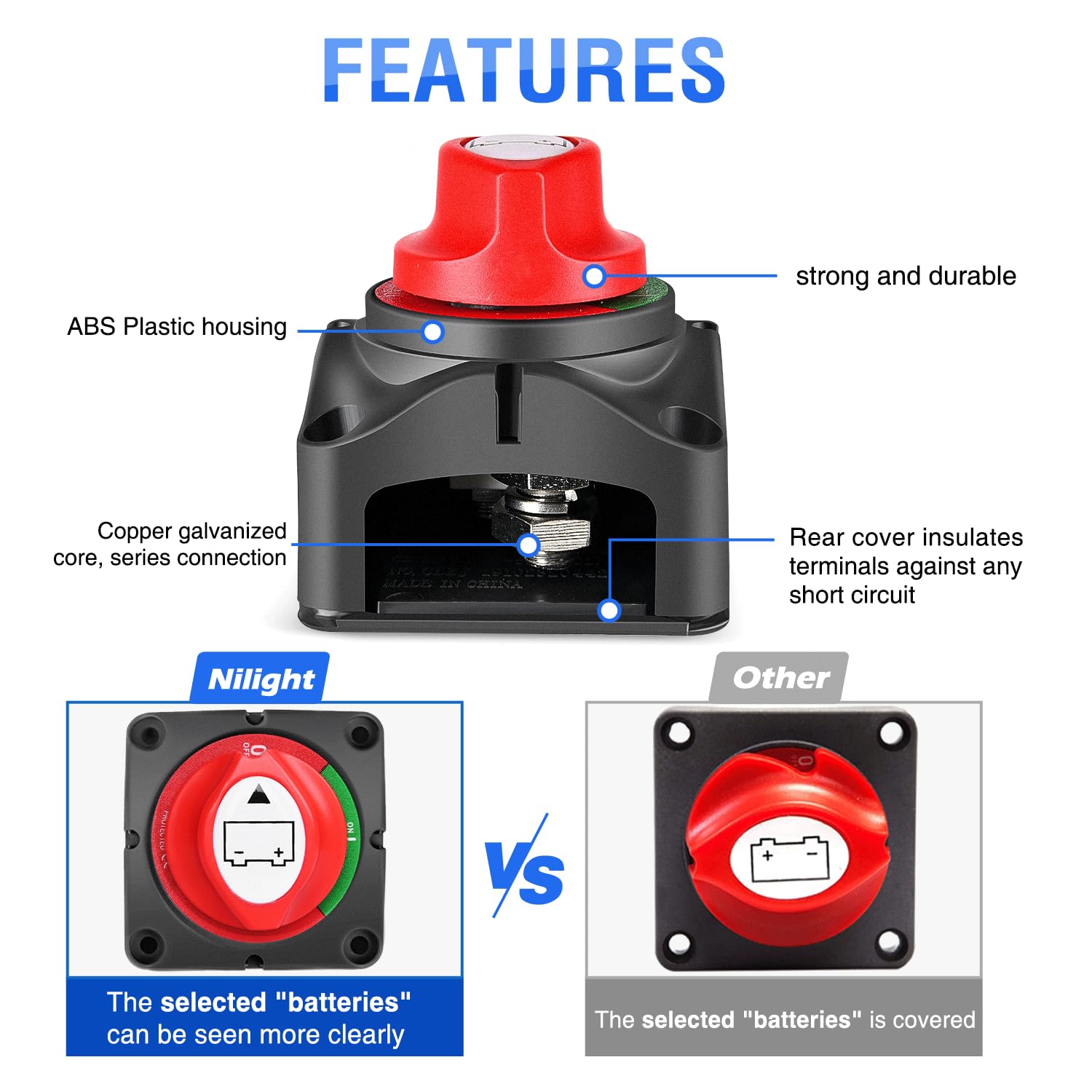 Thumbnail 4 de Nilight 90015A Battery Switch 12-48V