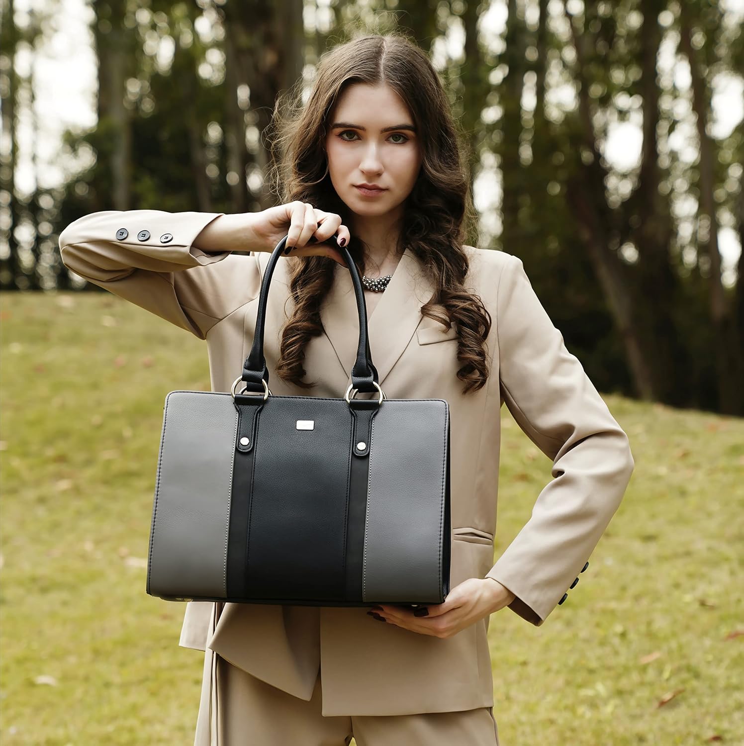 Thumbnail 1 de David Jones Bolso Tote 38 cm negro