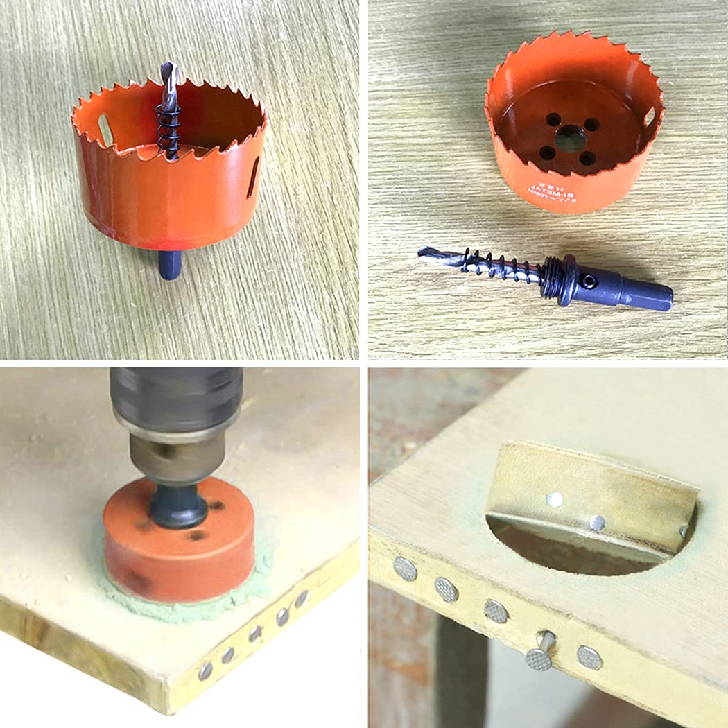 Detalle de LAIWEI 130mm Hole Saw Set with Drill and Hex Key for Wood, PVC and More