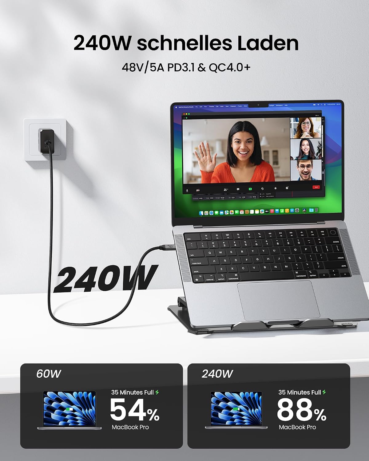 Thumbnail 3 de Silkland USB C 3.2 Gen2×2 Kabel 0,5M