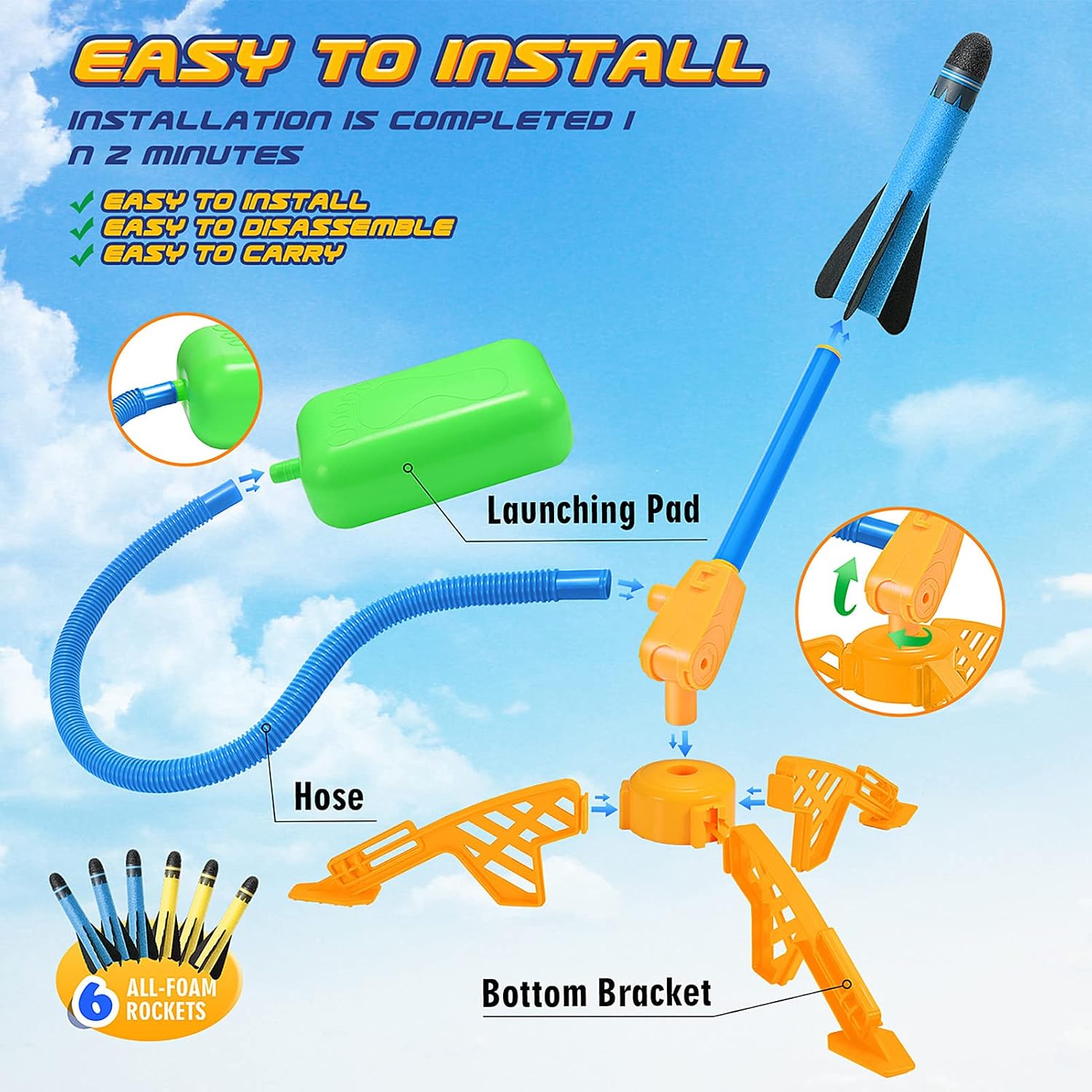 Thumbnail 4 de DejaNard Rocket Toy Launcher for Kids
