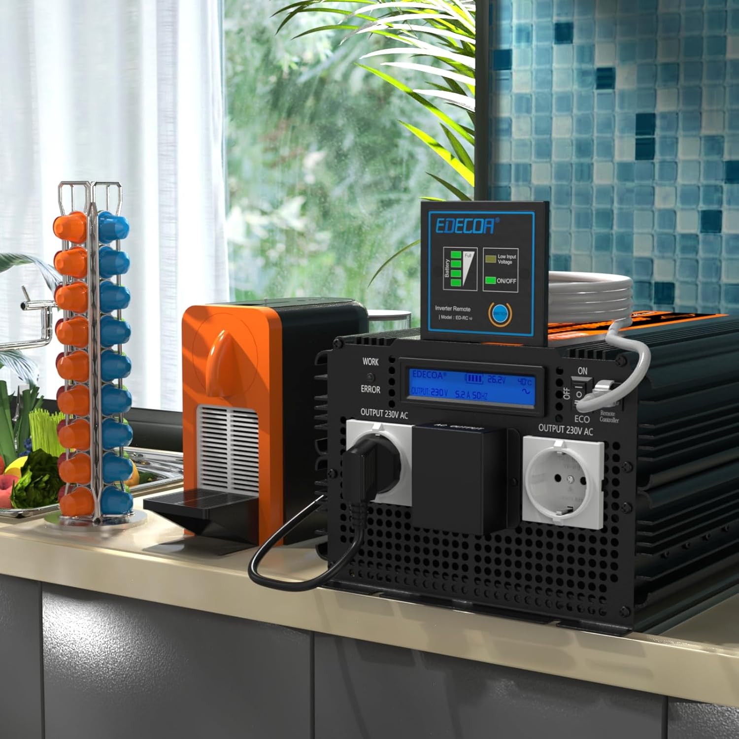Detalle de EDECOA Inverter pure wave 3500W 24V