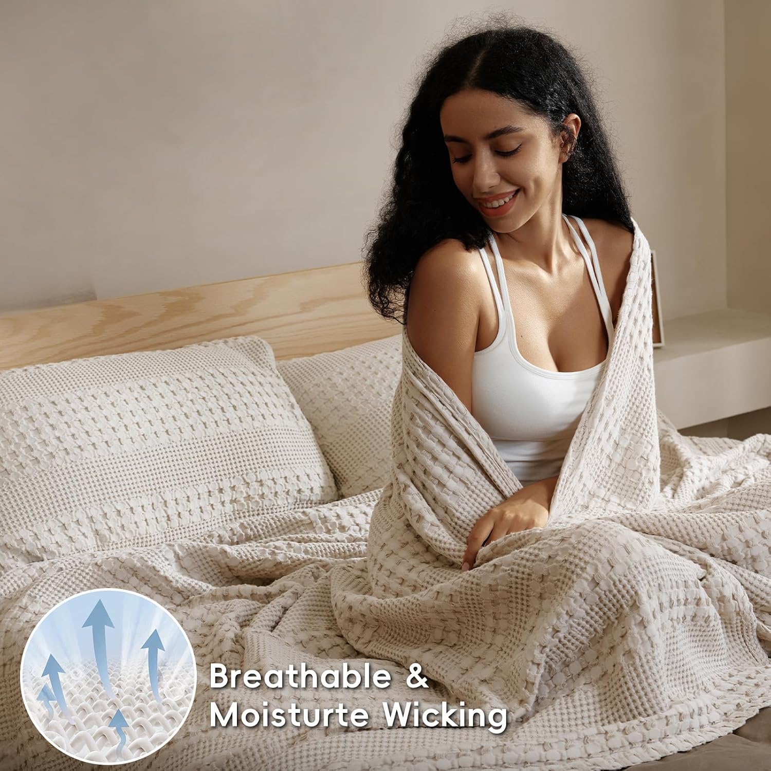 Detalle de PHF Waffle Blanket, Queen