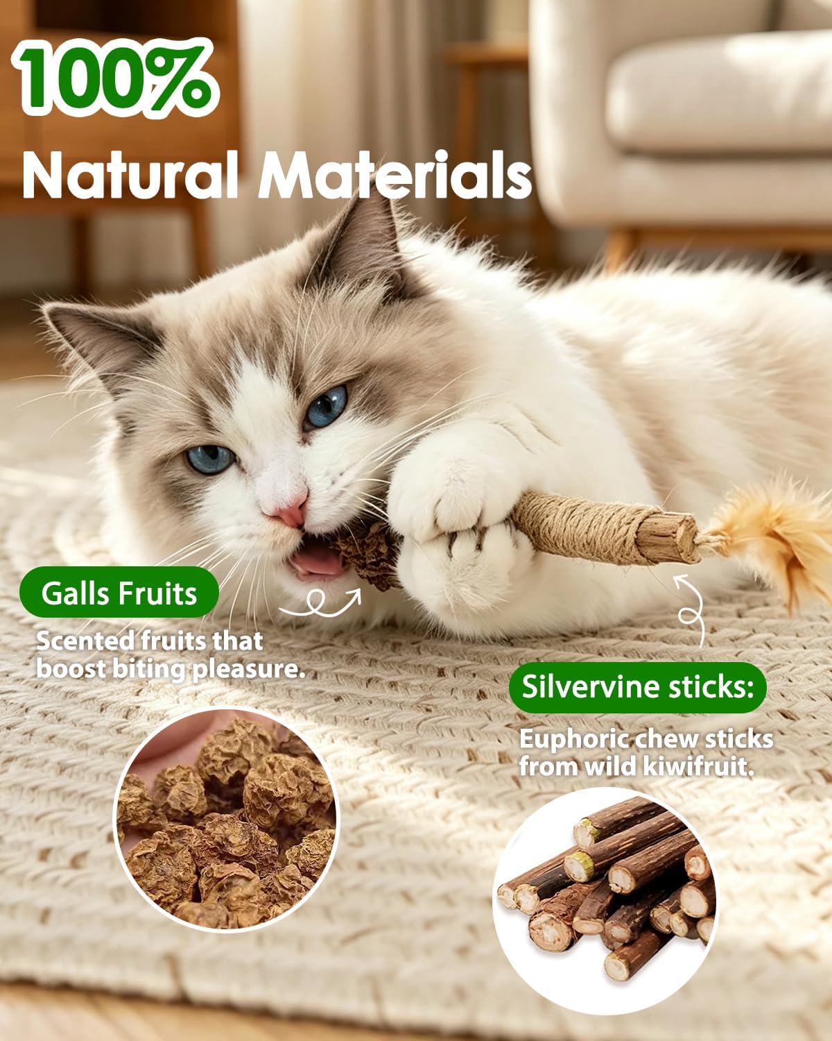 Thumbnail 1 de Nepfaivy Cat Chew Silvervine Sticks 6 pcs