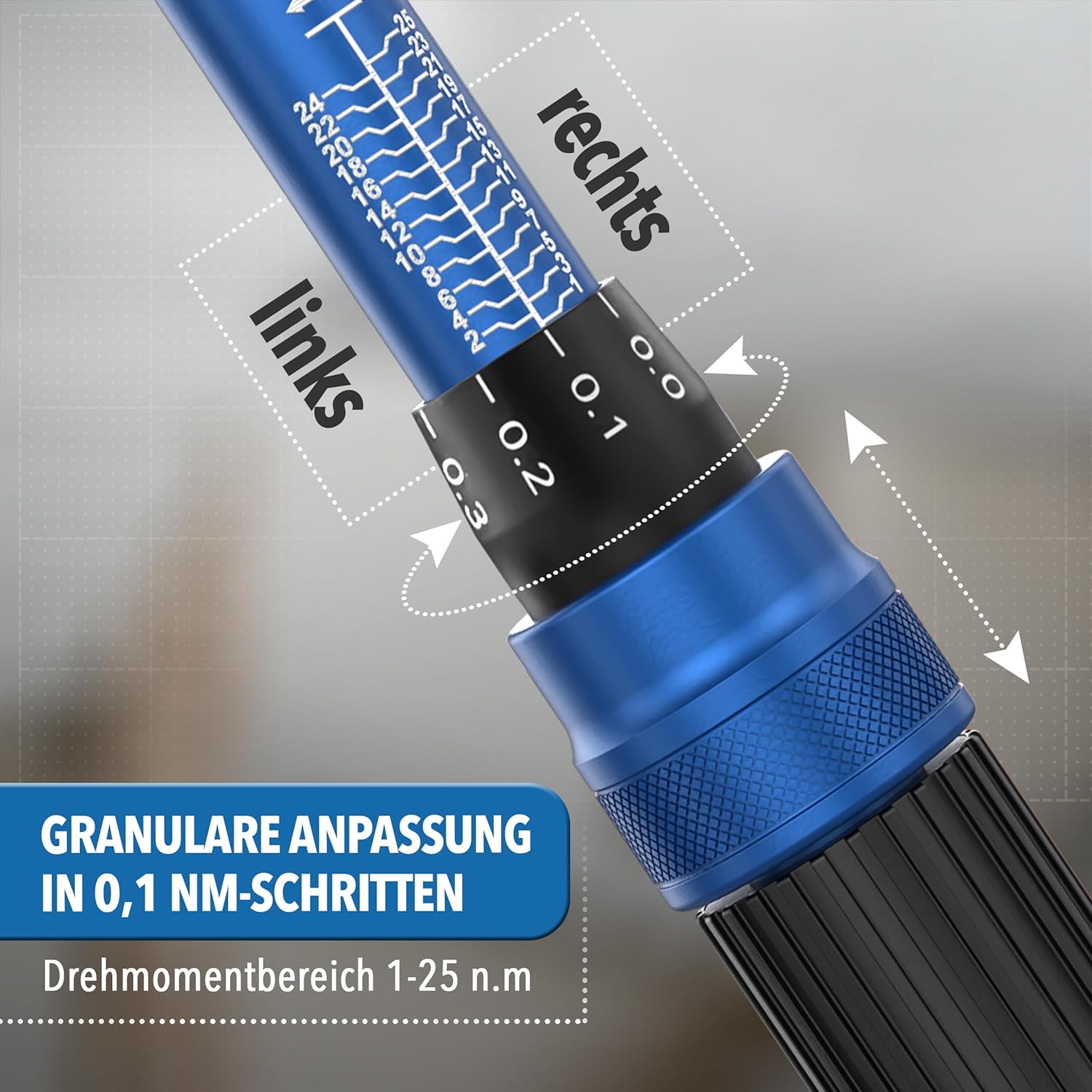 Thumbnail 6 de STONE REEF 21-teiliges Drehmomentschlüssel-Set 1/4 Zoll (1–25 Nm) für Fahrrad, Bike, MTB & E-Bike