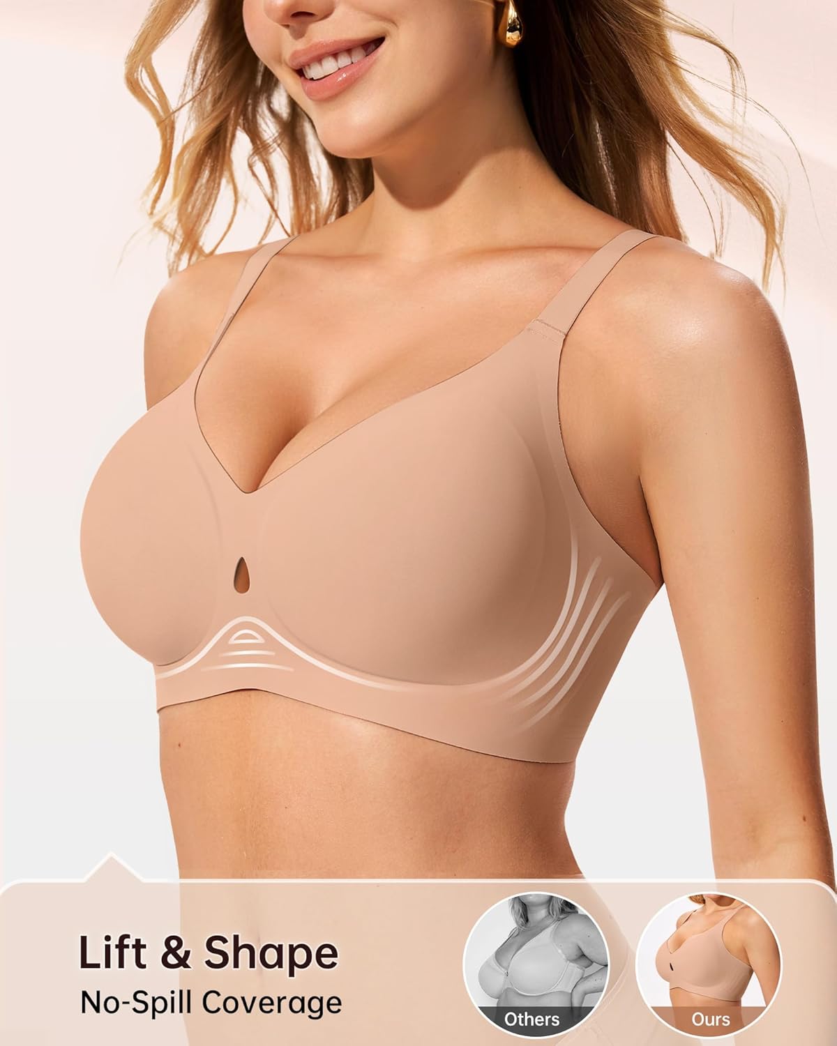 Thumbnail 2 de LetsJoli Wireless Water-Drop Jelly Bra: Seamless Comfort with Full Coverage