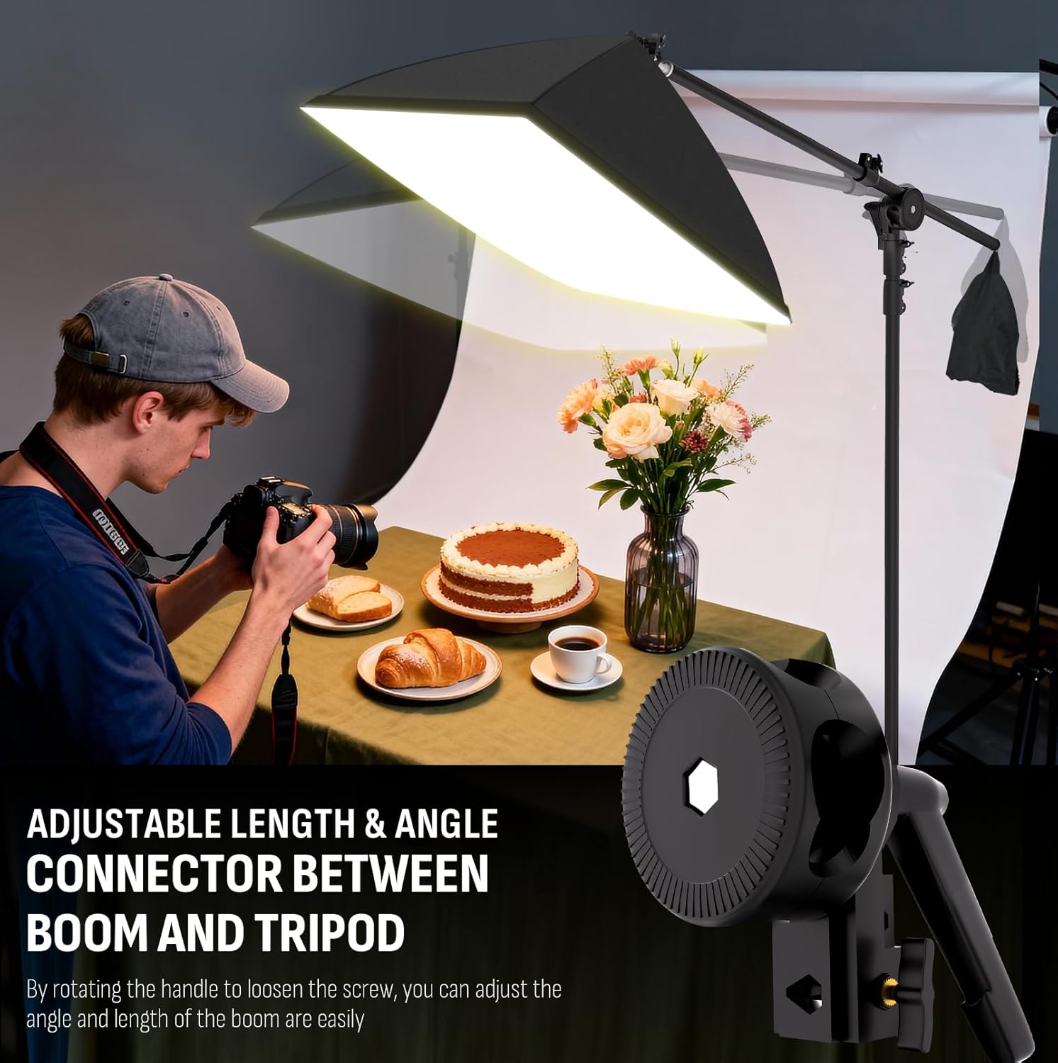 Thumbnail 2 de Niceveedi 50x70cm Photography Light Kit, 2-Pack with 85W Bulbs and 203cm Tripods