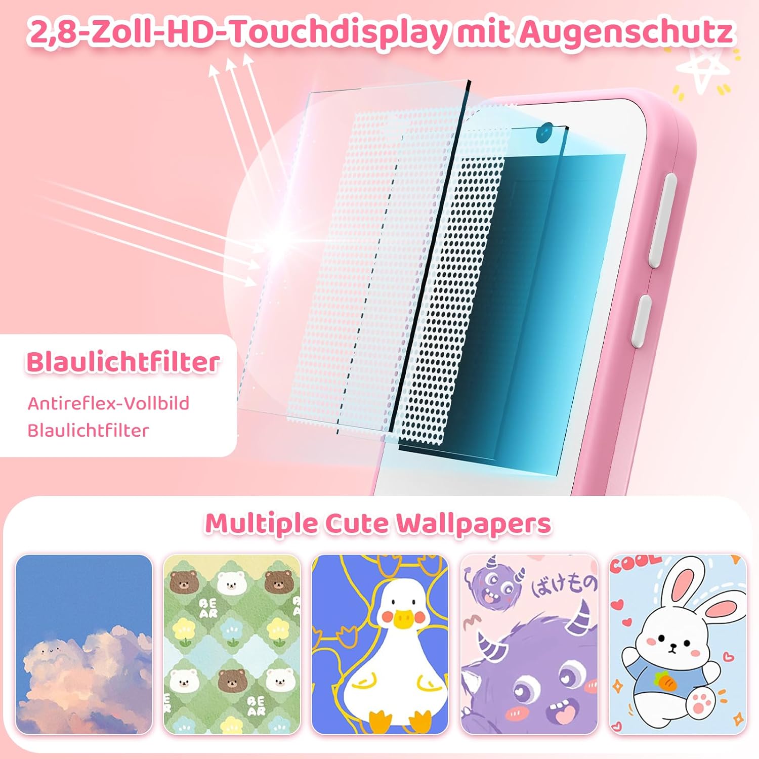 Thumbnail 4 de CHAKEYAKE Kinderhandy 2,8 Zoll