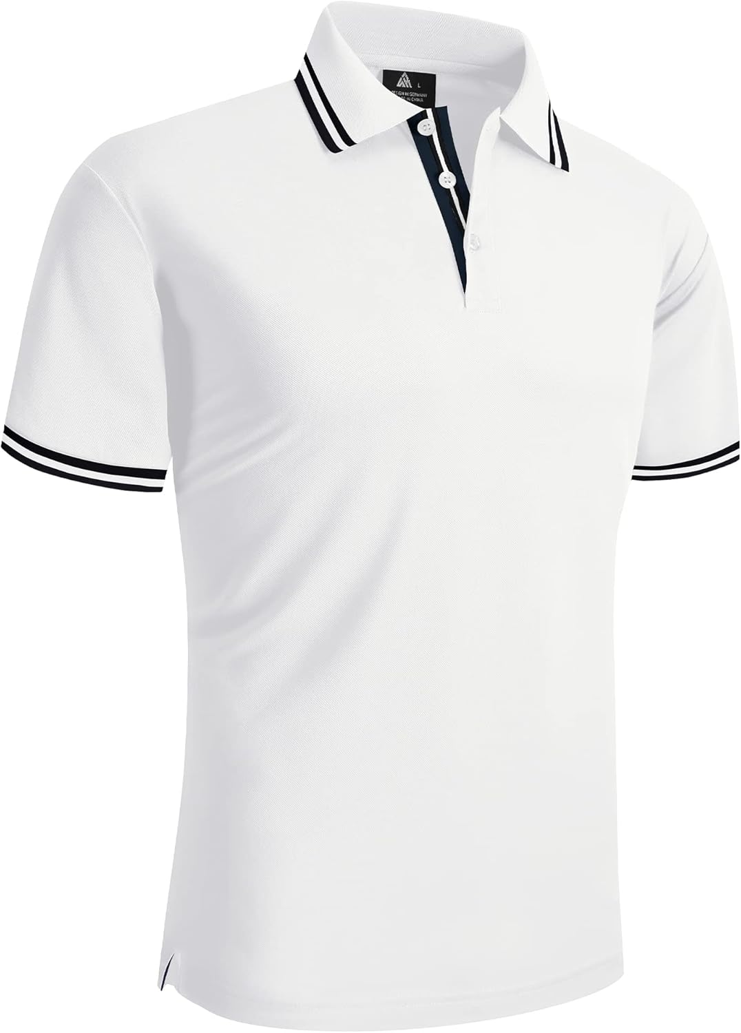 Detalle 2 de SwissWell Poloshirt Herren Kurzarm – atmungsaktiv, leichtes Sport-Polo für Golf, Tennis und Freizeit