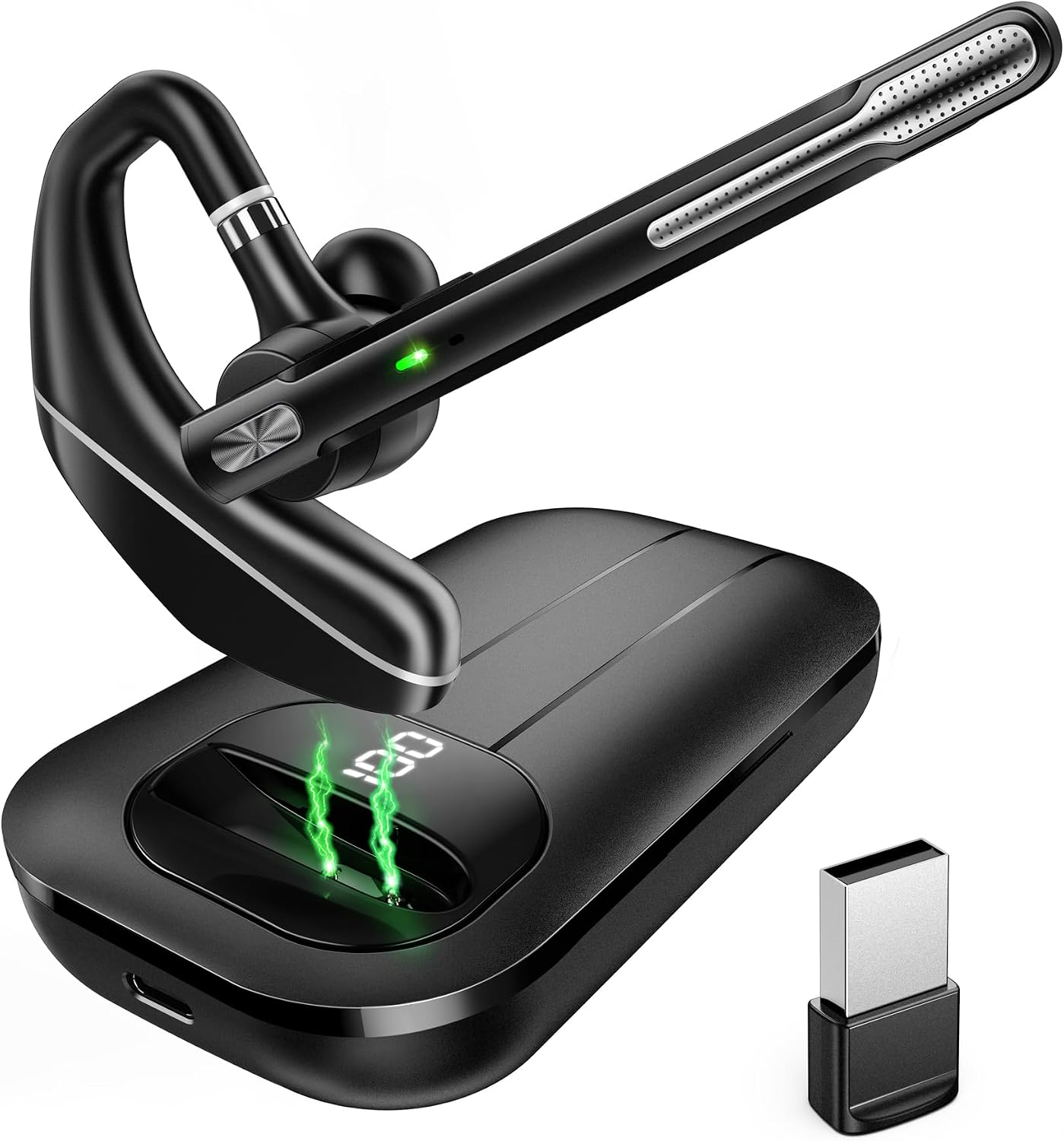 Detalle de EKVANBEL Bluetooth Headset V5.3 96H Talktime
