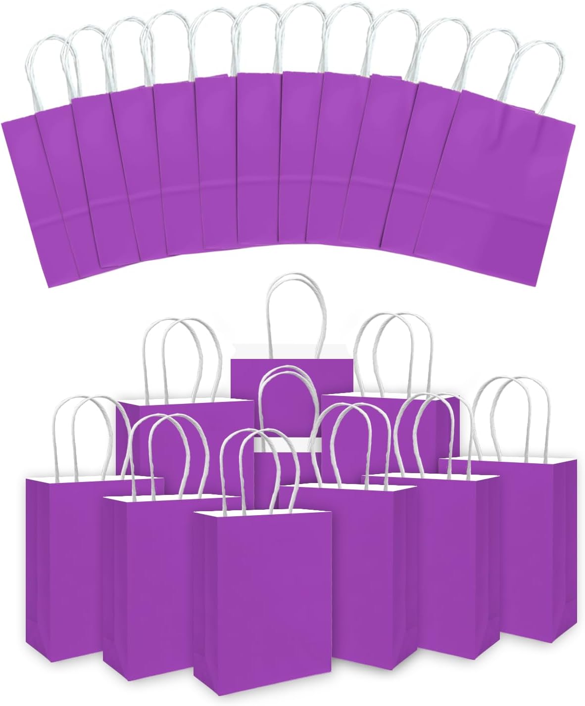 Thumbnail 1 de Gcardist 24PCS Medium Gift Bag with Handles (8.3 x 4.3 x 11 inches) in Violet