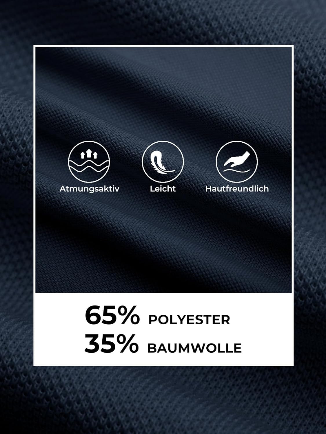 Detalle de Runcati Herren Poloshirts Kurzarm Sommer – Vielseitiges Polohemd mit atmungsaktivem Funktionsstoff