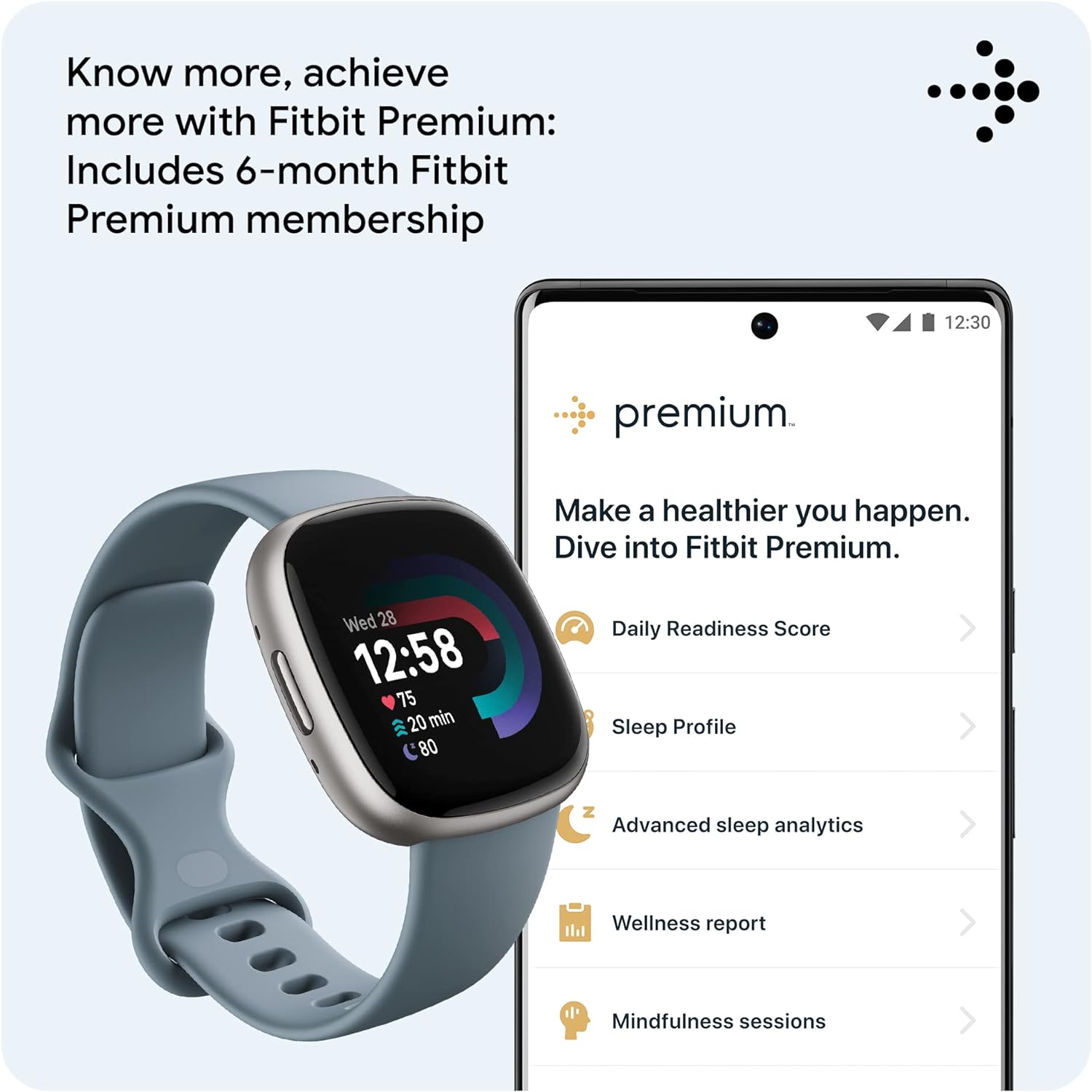 Thumbnail 4 de Fitbit Versa 4 fitness smartwatch GPS