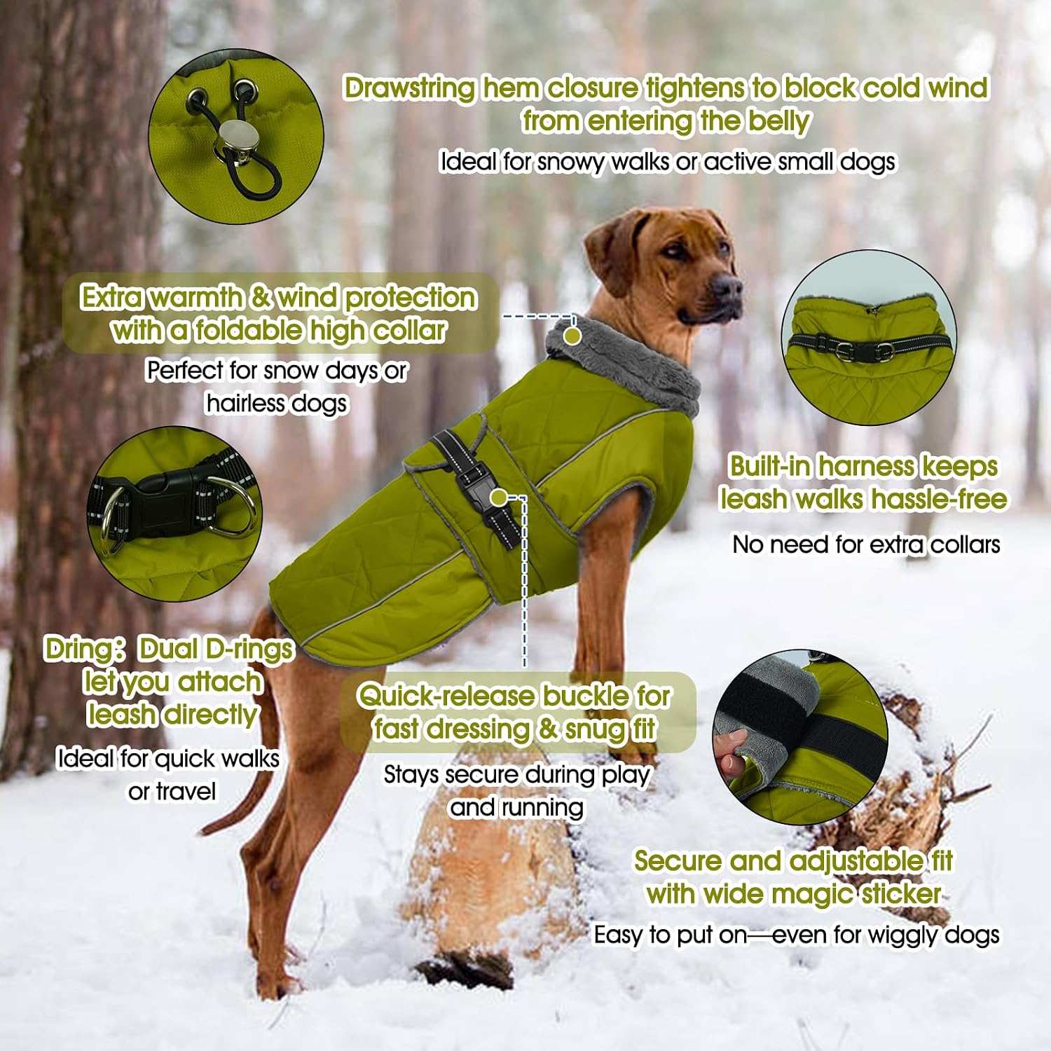 Detalle 2 de QBLEEV Waterproof Dog Jacket