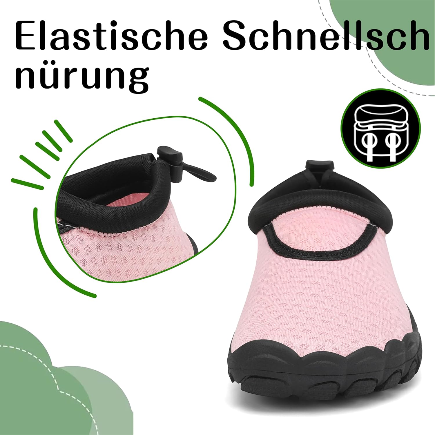 Detalle de Mishansha Schnell Trocknend Badeschuhe für Kinder – bequeme Passform, schnelltrocknend und robust