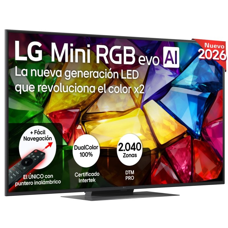 Detalle de TV LG Mini RGB evo AI 50MRGB87B6B 50" 4K UltraHD con WebOS, HDR10, Dolby Vision y Dolby Atmos