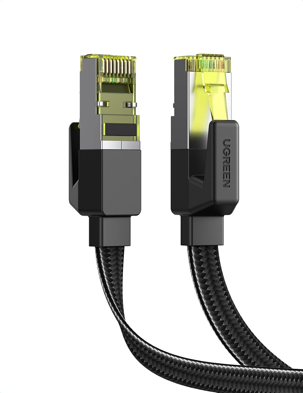 Detalle de UGREEN Cavo Ethernet Cat 7 piatto RJ45 10Gbps 600MHz schermato FTP, 15 m (30AWG)