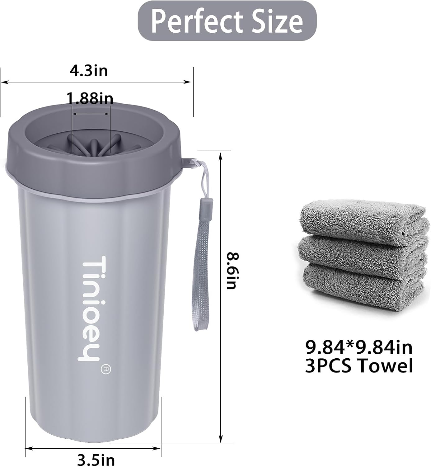 Thumbnail 5 de Tinioey Dog Paw Cleaner for Large Dogs 8.7in