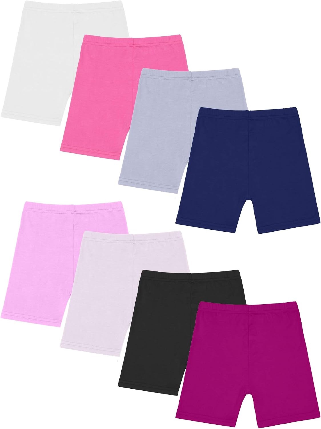 Detalle de Girls cartwheel shorts 8 pack, modal cotton