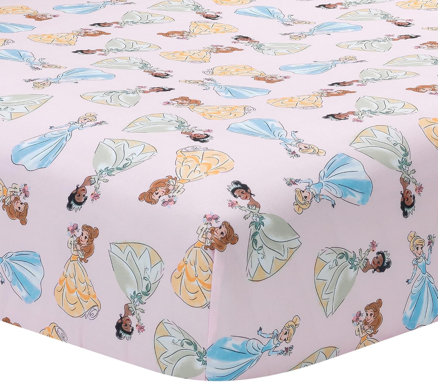 Detalle 1 de Lambs & Ivy 893003V ディズニープリンセス ベビーベッド寝具3点セット ピンク